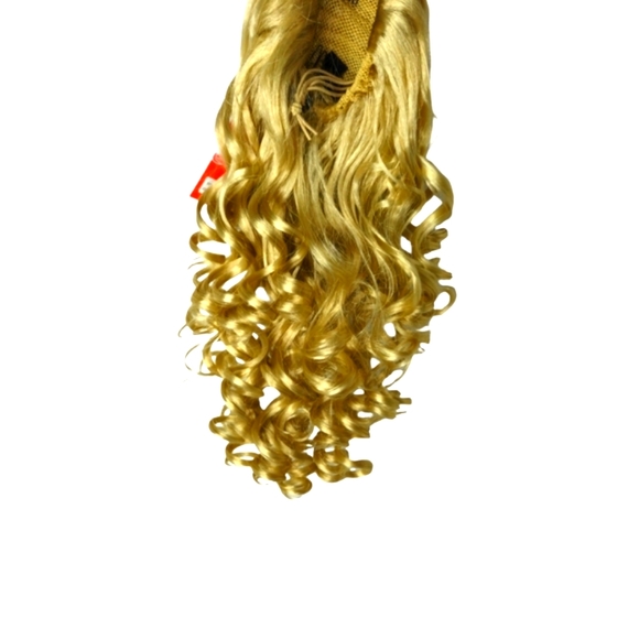 *H25476 Sepia Curly Blonde Ponytail - Picture 5 of 7